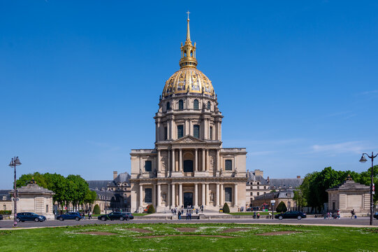 Les Invalides, Paris, France, Europe. This french landmark is famous for Napoleon Bonaparte