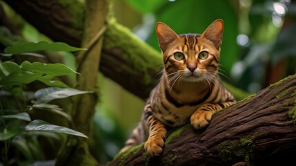 Jungle Majesty: Majestic Bengal Tiger Amidst Nature's Tapestry