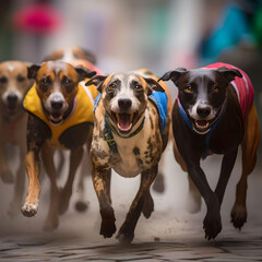 a dog race - generative AI