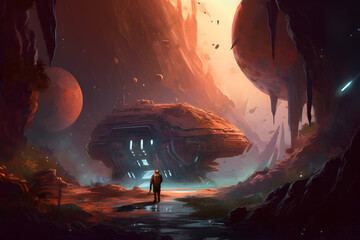 A space adventure where you travel to different planets and meet alien creatures. Generative AI