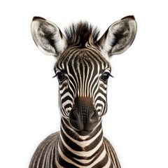 Fototapeta na wymiar Adorable Portrait of a Baby Zebra Animal AI Generated