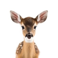 Adorable Portrait of a Baby Deer Fawn Animal for Print Nursery Wall Art AI Generated