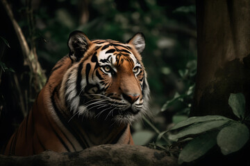 Obraz premium tiger in the wild. Generative AI
