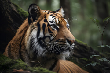Obraz premium tiger in the wild. Generative AI