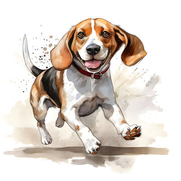 Beagle hotsell watercolor painting
