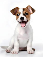 Isolated jack russell terrier puppy