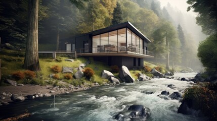 Modern House Design At River Ideas