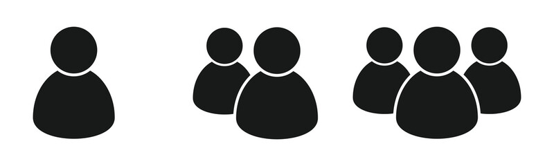 People group icon set,User profile symbol,Team of worker. Group of users collection vector icon