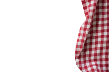 part of checkered napkin, untucked with transparencies, PNG format