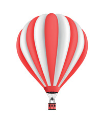 Naklejka premium Red and white air balloon