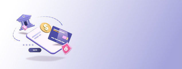 PrintPay with mobile phone. secure phone transactions. Net banking illustration. Safe paying methods. Credit card and Debit card money transfer. online shopping with EMI. earning, saving investment id