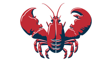 Lobster Silhouette Icon on White Background. Vector.