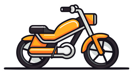 Motorbike logo, icon. Vector illustration isolated on white background.