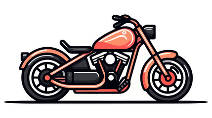 Fototapeta na wymiar Motorbike logo, icon. Vector illustration isolated on white background.