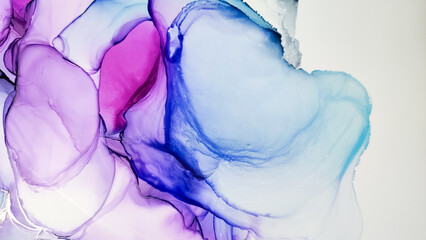 Alcohol ink. Purple Liquid Texture. Abstract