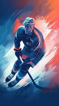 NHL ice hockey sport illustration wallpaper background flat cartoon style mixed media vector look
minimalist abstract 3d design simple lines art work  