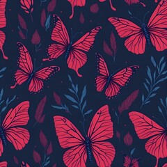 Red butterfly pattern