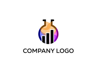 Modern abstract digital logo. typography, Creative lab logo and  Minimal technology   vector illustration logo.  symbol set for  artist, modern style Awesome logo in shape a template Mode flat.
