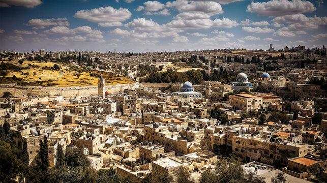 A Large View of Jerusalem - generative AI