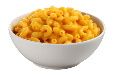 Mac and cheese in transparent background. Generative AI.