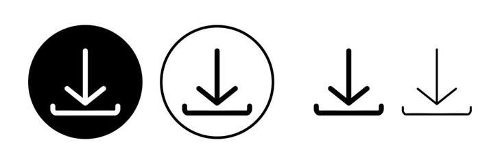 Download icon vector. Downloading vector icon