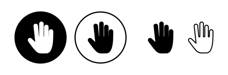 Hand icon vector. hand symbols. palm