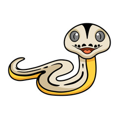 Fototapeta premium Cute reticulated motley tiger platinum cartoon