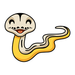 Fototapeta premium Cute reticulated motley tiger platinum cartoon