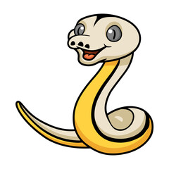 Fototapeta premium Cute reticulated motley tiger platinum cartoon