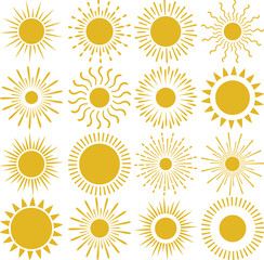 
Sun Golden Light Element Graphic