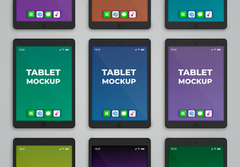 Tablet Top View Mockup