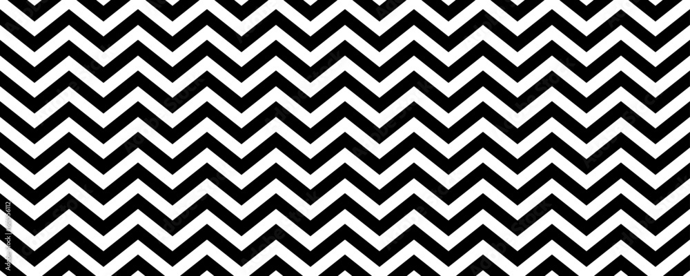 Poster chevron seamless pattern. repeating zig zag texture. black and white herringbone ornament background
