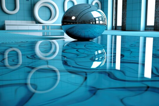 concept with globe in POOL