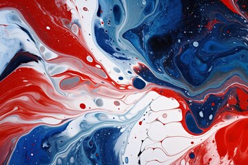 creative white red and blue liquid paint abstract background