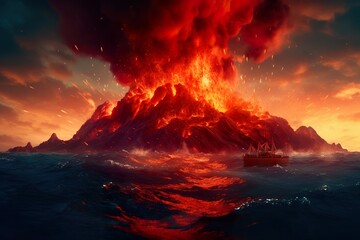 Naklejka premium Mountain FIRE