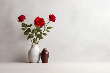 Vase with RED ROSES