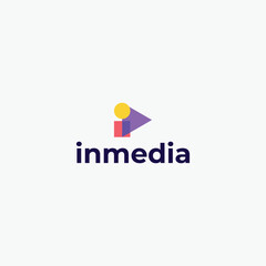 abstract shape media logo symbol
