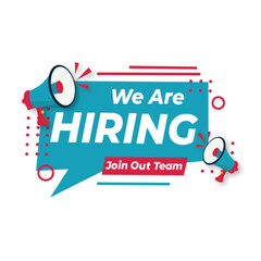 we are hiring flat ilustration