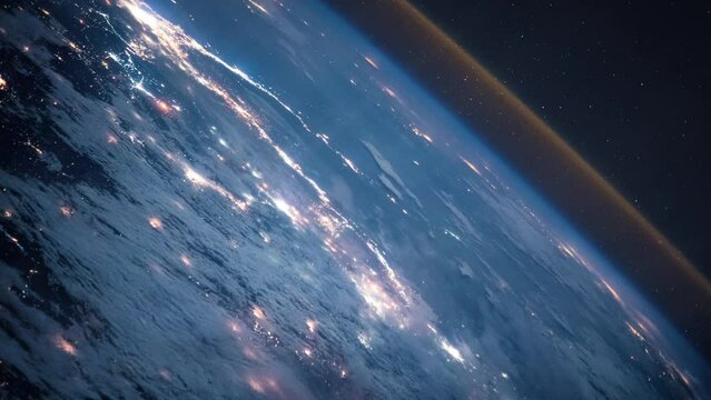 Beautiful Planet Earth seen from space. Time lapse. View from International Space Station. Public Domain images from Nasa