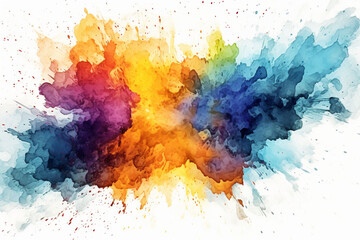 Artistic multicolor watercolor splash effect, Generative AI