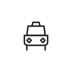 Taxi Car Transport Outline Icon