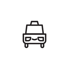 Taxi Car Transport Outline Icon