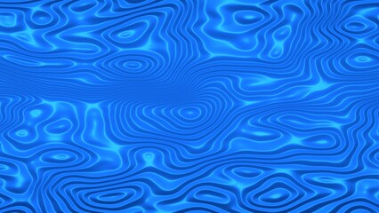 Fototapeta na wymiar chaotic waves, gradient of blue and blue, abstraction, 3d rendering