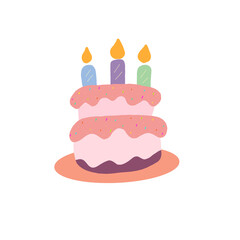 birthday cake with candles