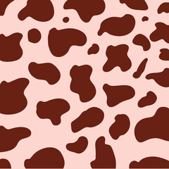 Fototapeta na wymiar Seamless black and white cow pattern, doodle style. Cow texture pattern. Animal skin template. Spot background. Vector design illustration. Random bovine spots hand drawn design. 