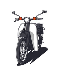 Vector illustration of motor scooter isolated on white background © ibnu