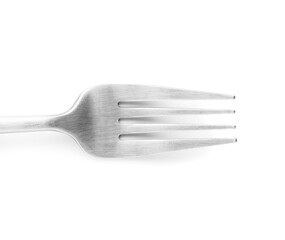 Stainless steel fork isolated on white background