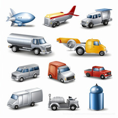 transportation icons set