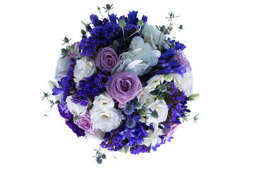 Flower circle on white background