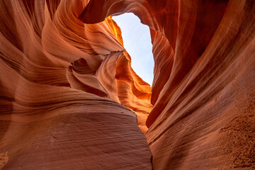 Lower Antelope Canyon a Natural attraction in the Navajo Reservation near Page, Arizona USA